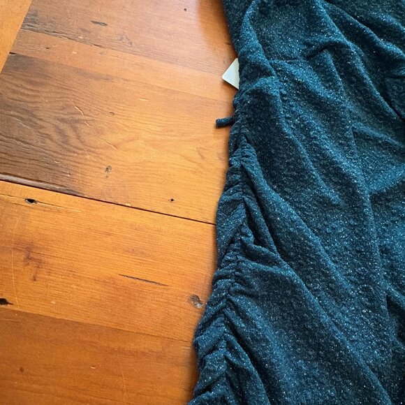 WINDSOR: MY SPARKLE GLITTER LACEUP MINIDRESS - TEAL; SIZE L; NWT - Picture 5 of 8